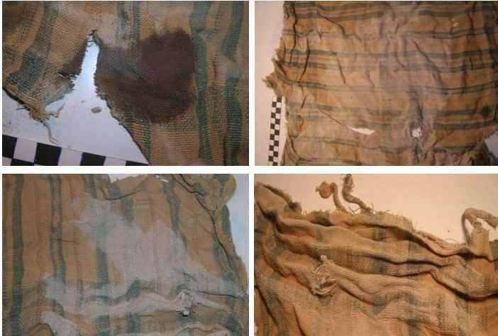 نماذج من ترميم منسوجات آثرية في حفائر تونة الجبل — البعثة المشتركة (جامعة القاهرة ومعهد ميونخ للآثار — نسيج من العصر البطلمي — 1