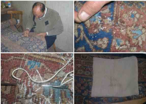 نماذج من ترميم السجاد التاريخي — 5.5×8.5 م و 3×5.5 م — 1